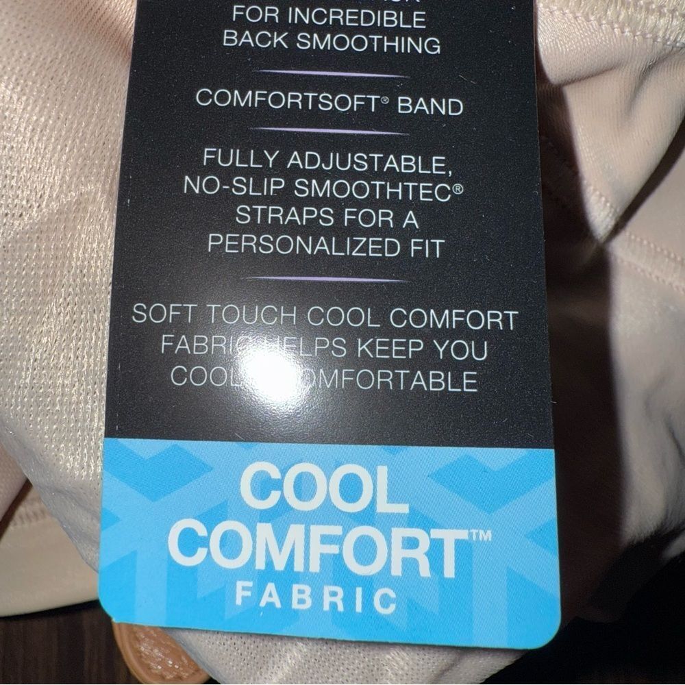 NWTs Bali Classic Support Bra Beige size 40D Cool Comfort Back Smoothing - Picture 7 of 8